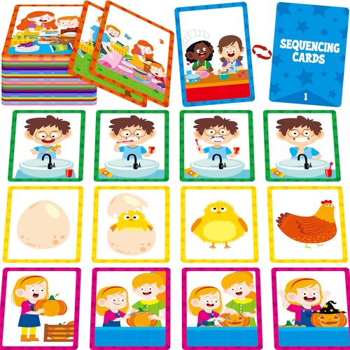 Scene sequencing cards 72 - 4-scene, cards,